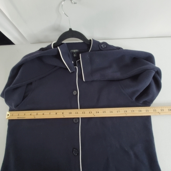 Talbots Military Inspired Knit Jacket Size 1X Cotton Blend Long Sleeve Sweater - Picture 6 of 12